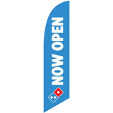 One-Sided Feather Angled "Now Open" Flag