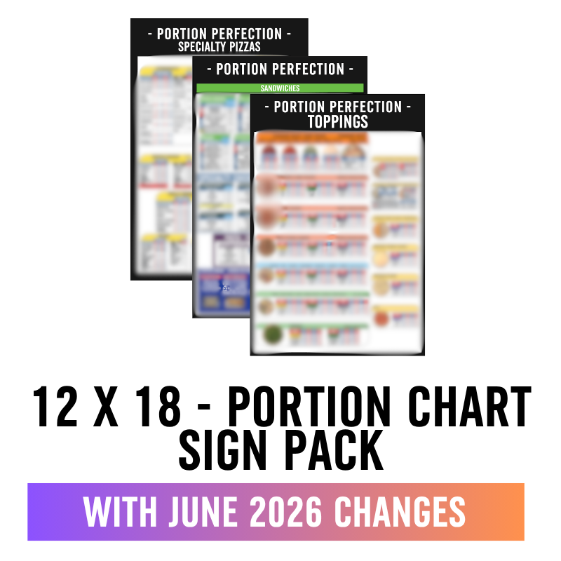 12 x 18 - Portion Chart Sign Pack