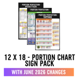 12 x 18 - Portion Chart Sign Pack