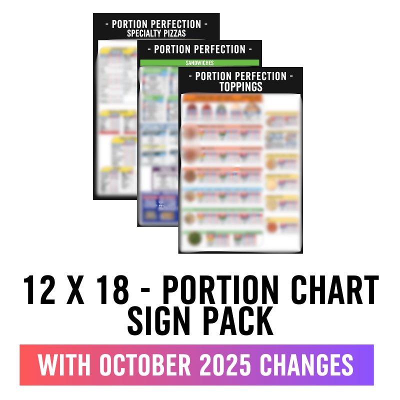 12 x 18 - Portion Chart Sign Pack