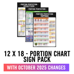12 x 18 - Portion Chart Sign Pack
