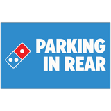 "Parking In Rear" Banner