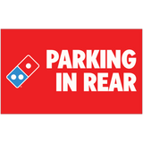 "Parking In Rear" Banner