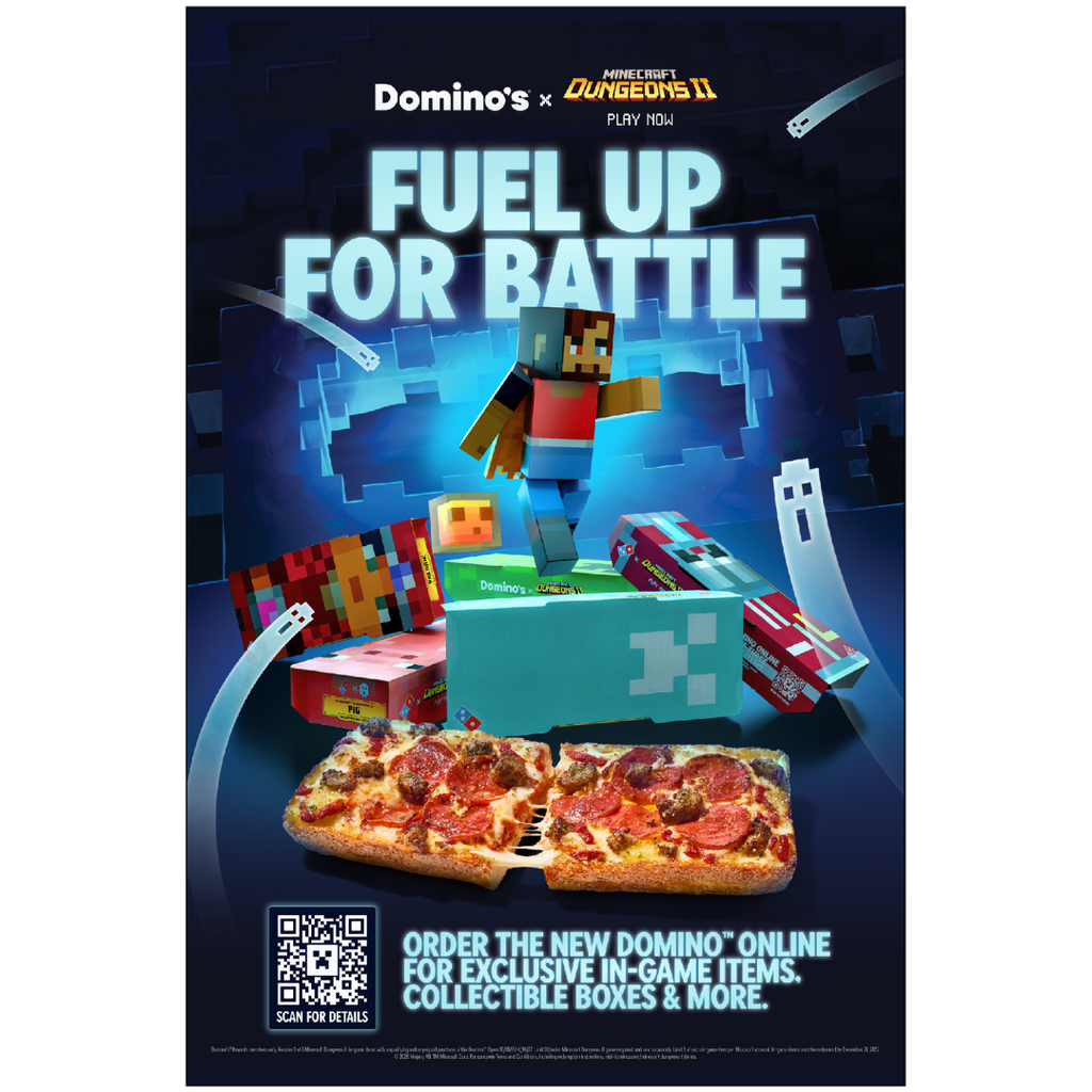 Domino's X Minecraft - Window Graphic
