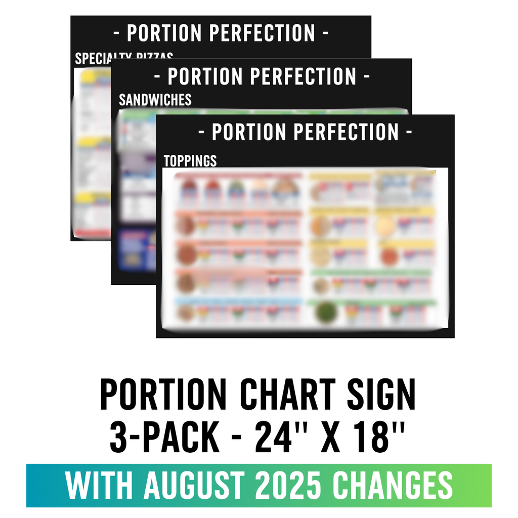 24" x 18" Portion Chart Sign Pack