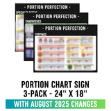 24" x 18" Portion Chart Sign Pack