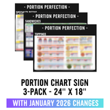 24" x 18" Portion Chart Sign Pack