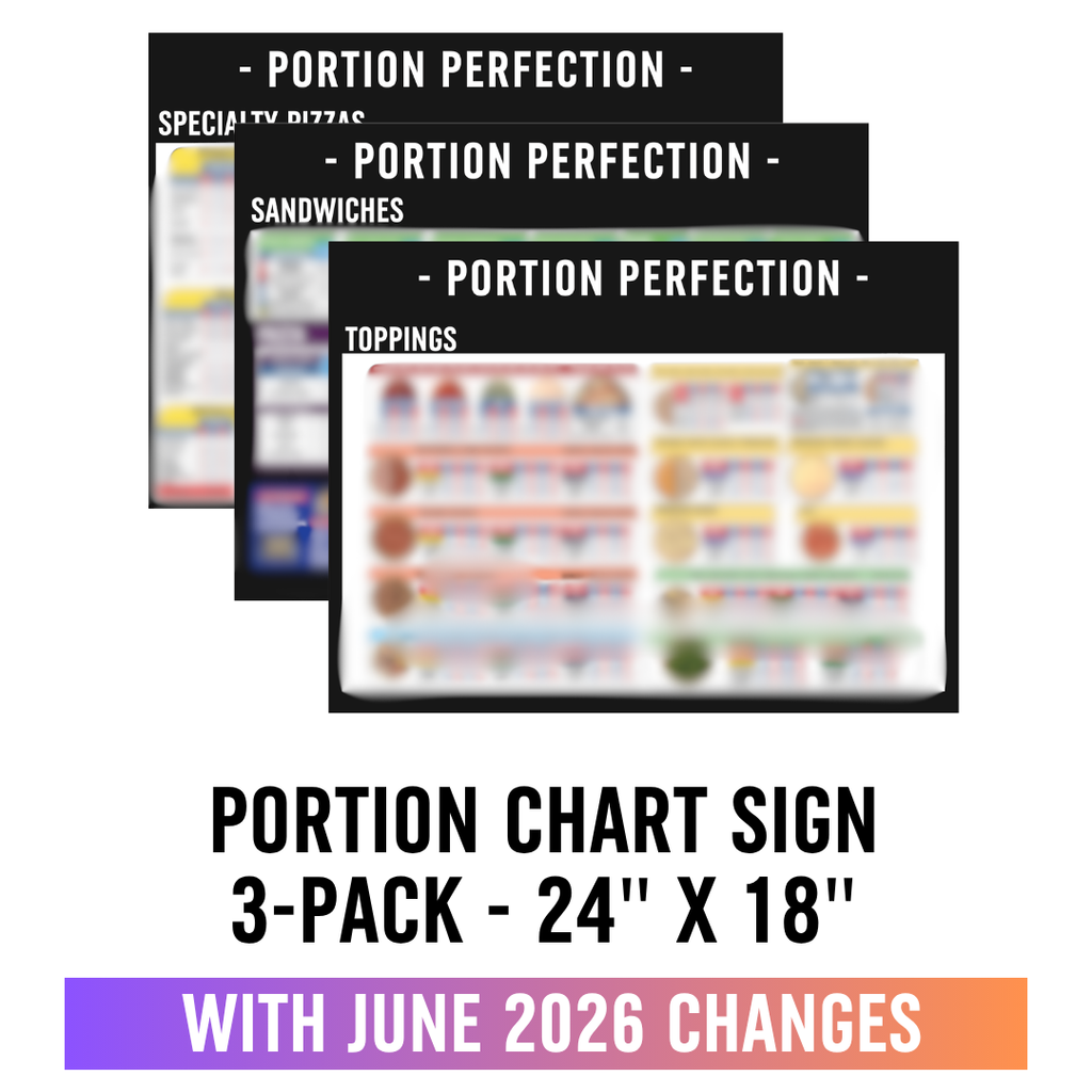 24" x 18" Portion Chart Sign Pack