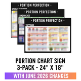 24" x 18" Portion Chart Sign Pack