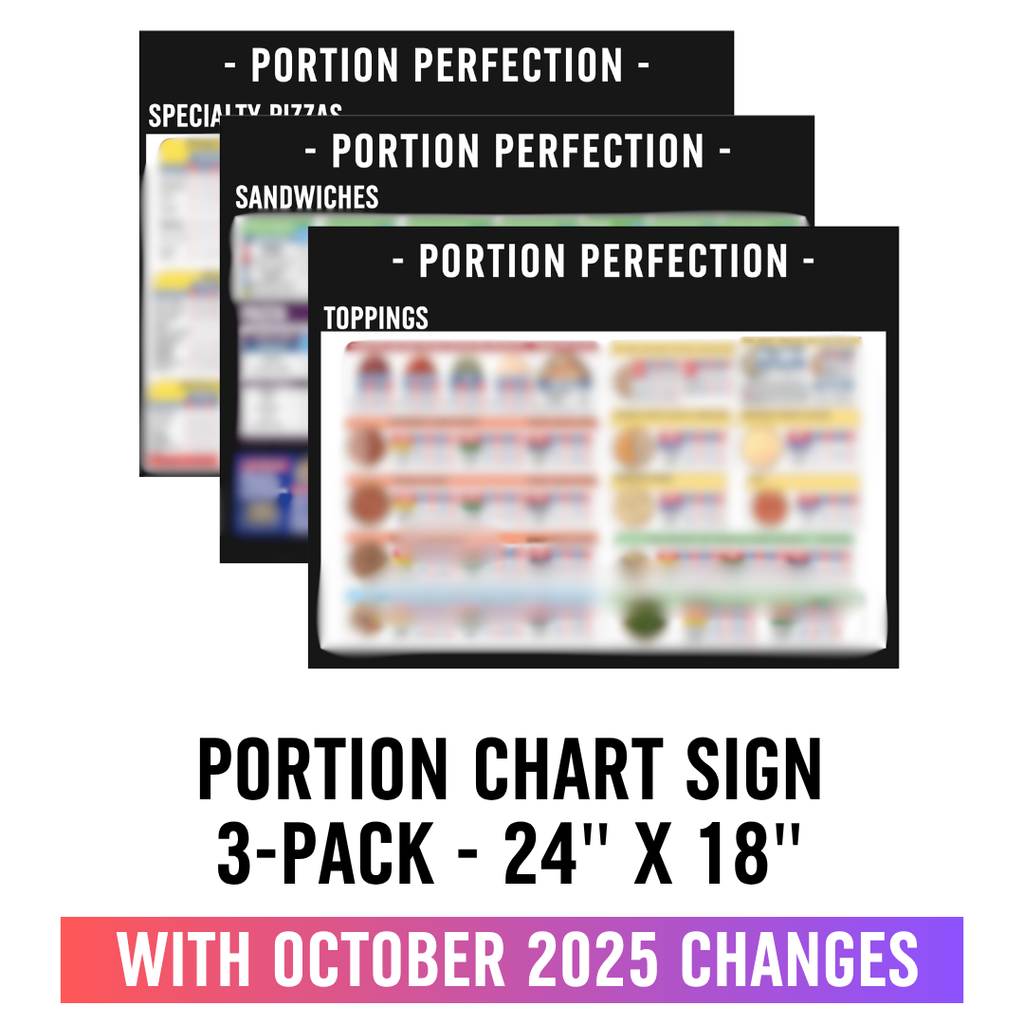 24" x 18" Portion Chart Sign Pack