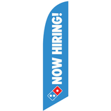 One-Sided Feather Angled "Now Hiring" Flag