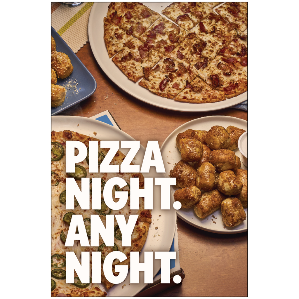 Pizza Night Any Night - Window Graphic