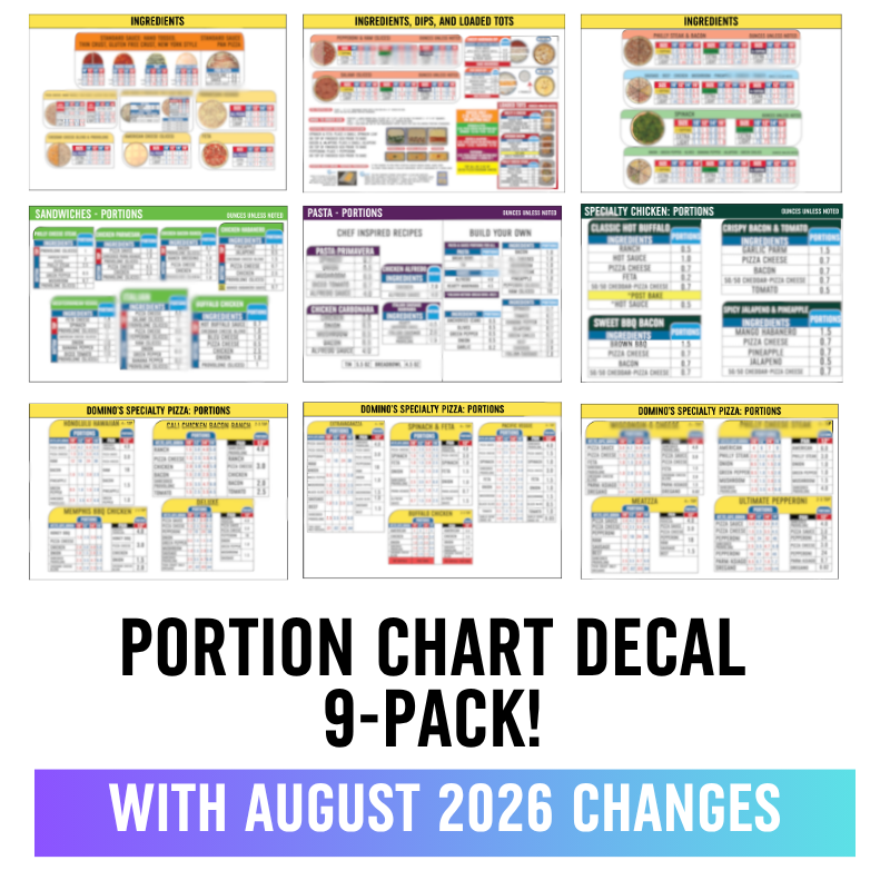 Portion Chart 9-Piece Pack