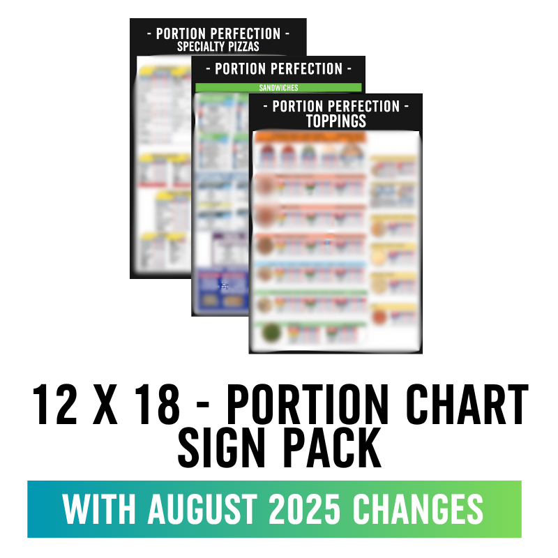 12 x 18 - Portion Chart Sign Pack