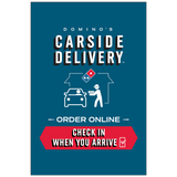 "Carside Delivery" Window Cling