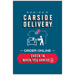 "Carside Delivery" Window Cling