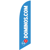 One-Sided Feather Angled "Dominos.com" Flag