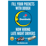 "Fill Your Pockets With Dough" Window Cling - MESH