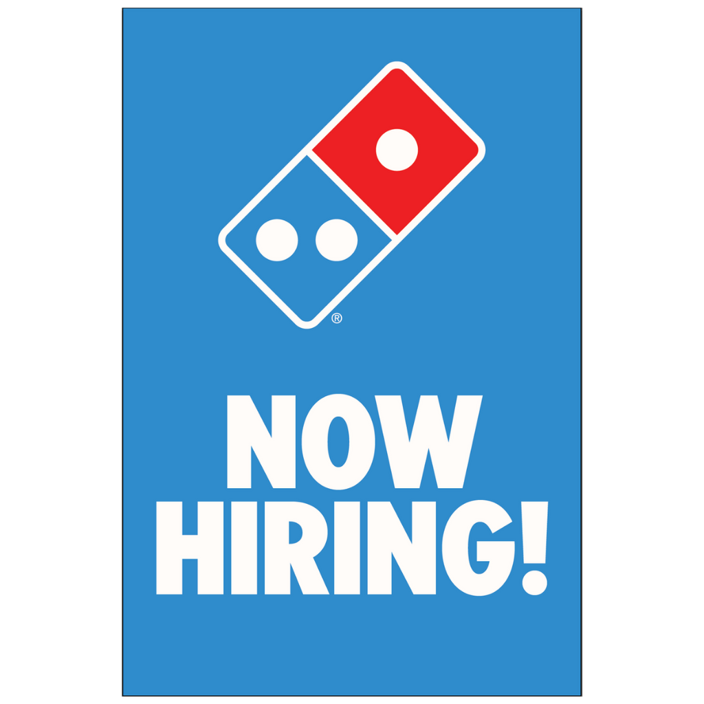"Now Hiring" Window Cling