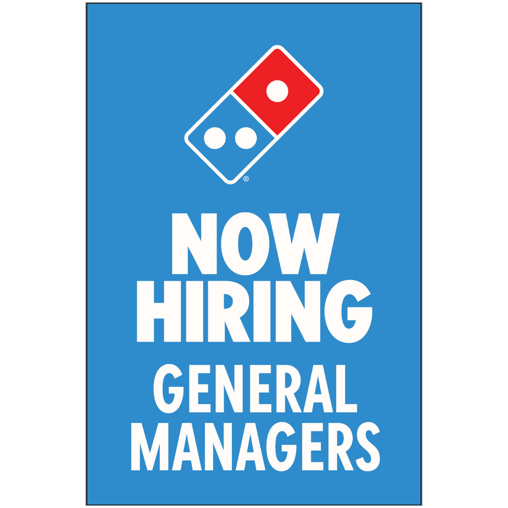 Now Hiring General Managers - Window Graphic