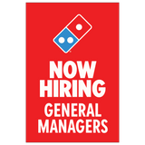 Now Hiring General Managers - Window Graphic