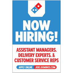 Now Hiring - Managers, Drivers, and CSR Reps - Window Graphic
