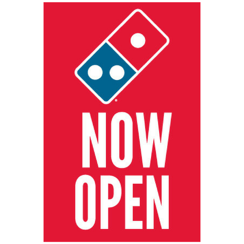 "Now Open" Window Cling - MESH