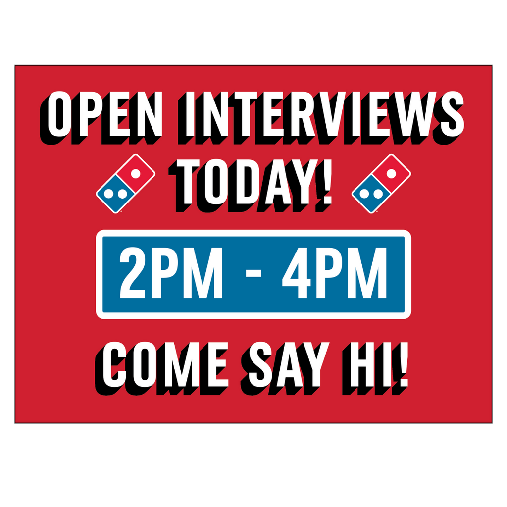 "Open Interviews" Yard Sign