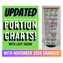 3-SIDED PORTION CHART - With Lazy Susan - 9" X 27"