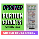 3-SIDED PORTION CHART - With Lazy Susan - 9" X 27"