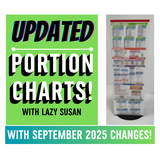 3-SIDED PORTION CHART - With Lazy Susan - 9" X 27"