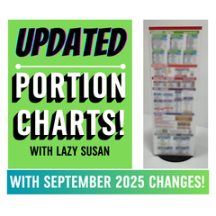 3-SIDED PORTION CHART - With Lazy Susan - 9" X 27"