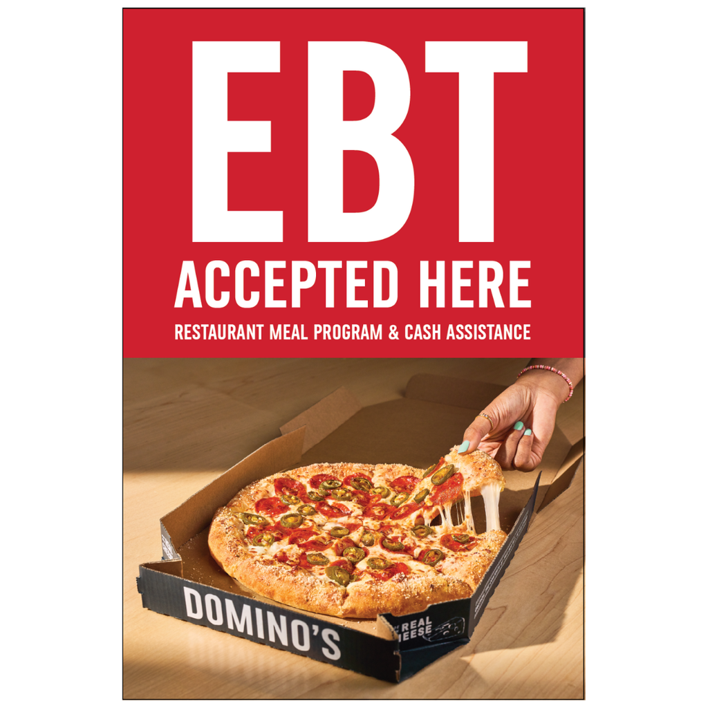 EBT Window Graphic - Red - 1 Pizza