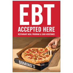 EBT Window Graphic - Red - 1 Pizza