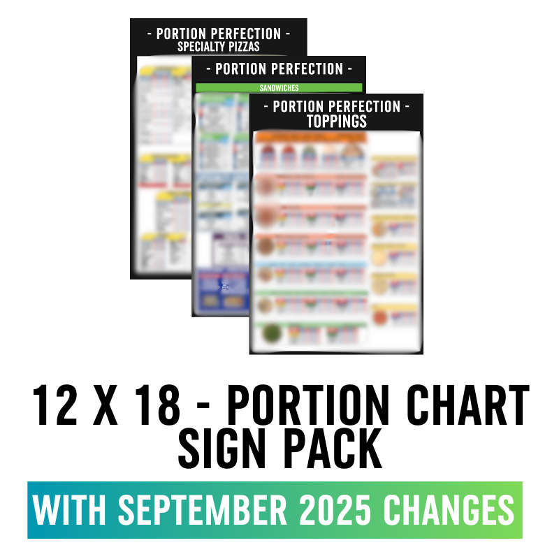 12 x 18 - Portion Chart Sign Pack