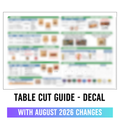 Table Cut Guide - Decal