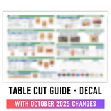 Table Cut Guide - Decal
