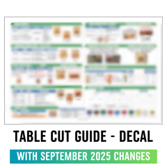 Table Cut Guide - Decal