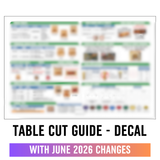Table Cut Guide - Decal