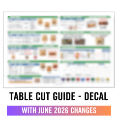 Table Cut Guide - Decal