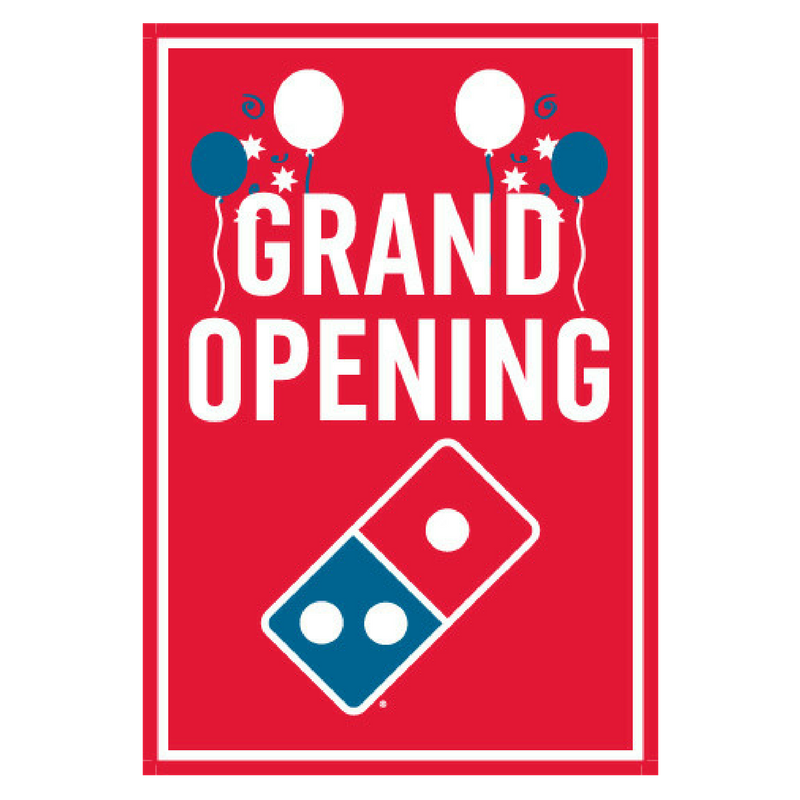 "Grand Opening" Balloons Window Cling - MESH