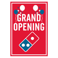 "Grand Opening" Balloons Window Cling - MESH