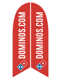 Two-Sided Feather Angled "Dominos.com" Flag