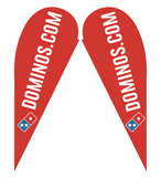 Two-Sided Teardrop "Dominos.com" Flag