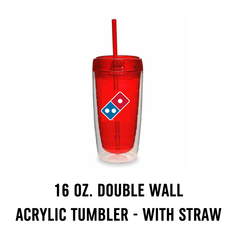 16 oz. Acrylic Tumbler with Straw