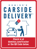 REFLECTIVE - "CARSIDE DELIVERY - CHECK IN WITH QR CODE" CURBSIDE SIGN PACKAGE - 18" X 24"