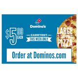 "$5.99 Large 2-Topping Pizza" Pepperoni Banner