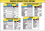 Portion Chart Pieces - Specialty Pizzas