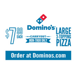 "$7.99 Large 3-Topping Pizza" Banner