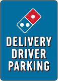 Carside Delivery - Roll Post Signs - Delivery Driver Parking - 12" x 18"